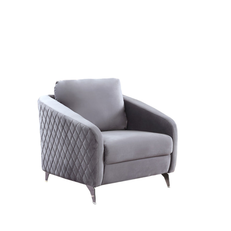 35 po Largeur du colis: fauteuil en velours gris, fauteuil de style élégant avec poids de 54,21 lb