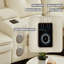 Canapé modulaire modulaire Cloud de 115 po avec haut-parleur Bluetooth et chargeur USB, lumière DEL, repose-pieds -508591376