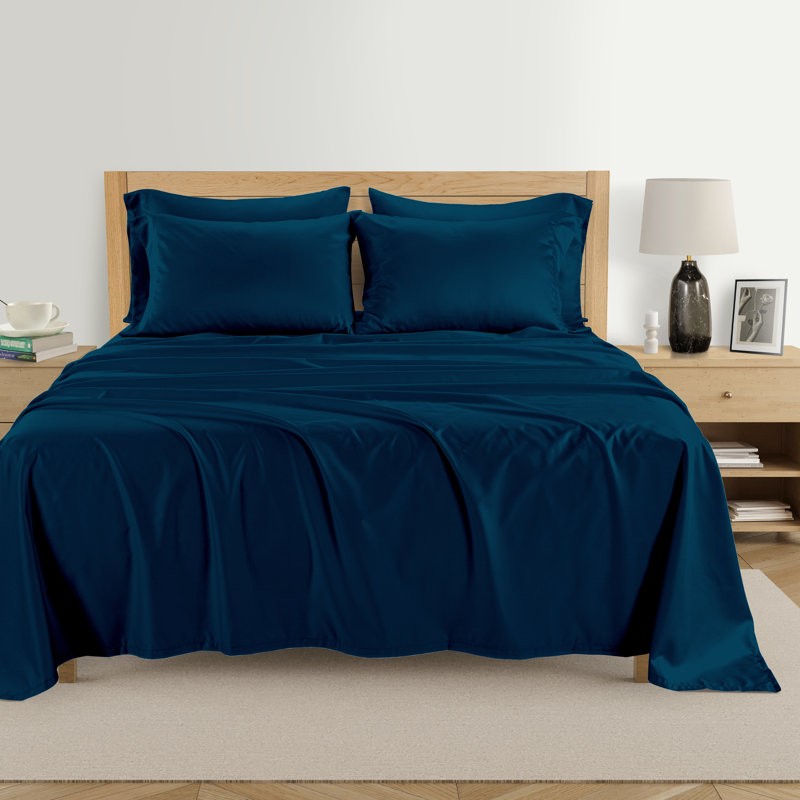 Ensemble de draps 6 pièces Kathy Ireland, Blue Cove, Ensemble de draps pour très grand lit