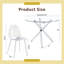 Ensemble de table de salle à manger 5 pièces avec 4 chaises en plastique transparent, support en métal en forme de X et entretien facile