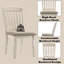 Chaise d'appoint Fedele en tissu brun clair et finition crème (ensemble de 2)