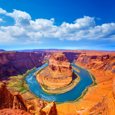 Arizona Horseshoe Bend Meander of Colorado River 1 Piece Wrapped Canvas Wall Art