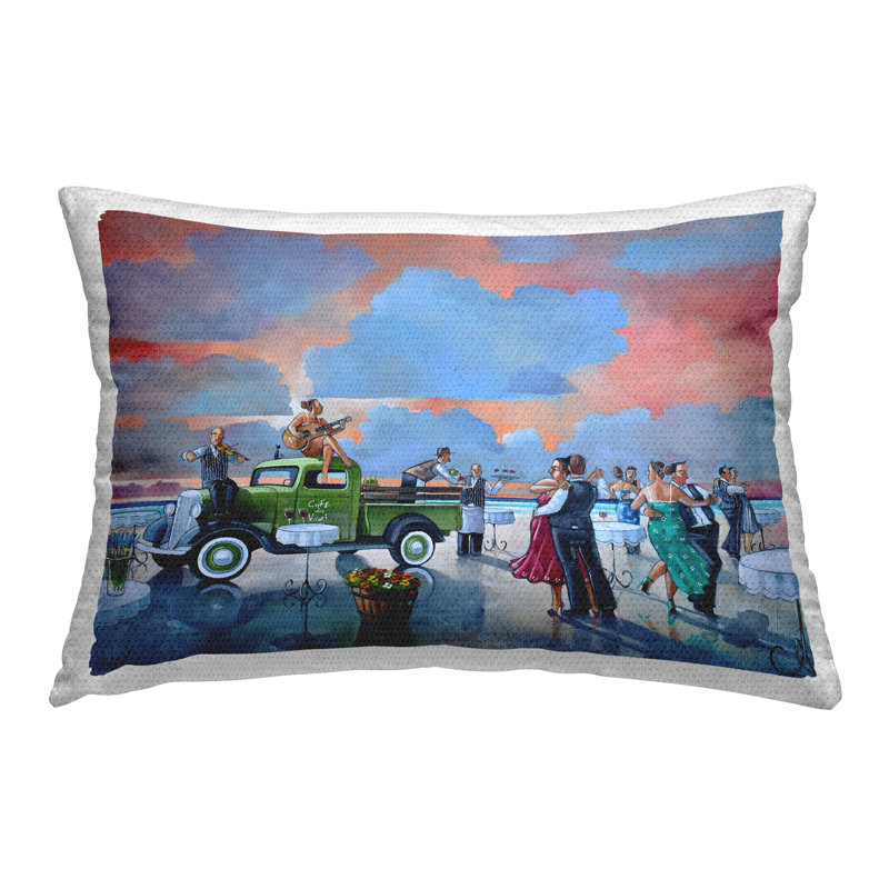 Coussin décoratif d'extérieur Beach Ballroom Dance