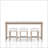 Frosted Glass Console Table With 3 Stools