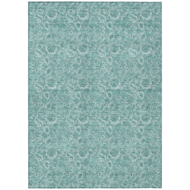 Tapis bleu sarcelle et turquoise 8 'X 10'