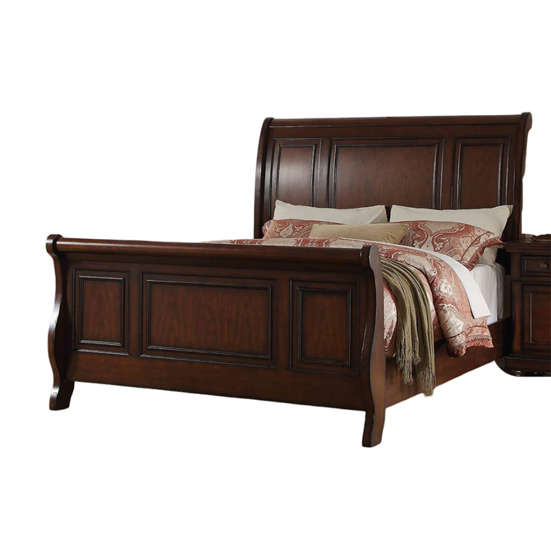Mobilier de chambre à coucher à tête de lit et pied de lit de style traditionnel 1pc Bed, Grand lit