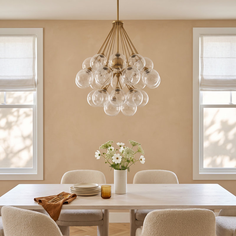 Logan 3-Light Chandelier, Bronze satiné
