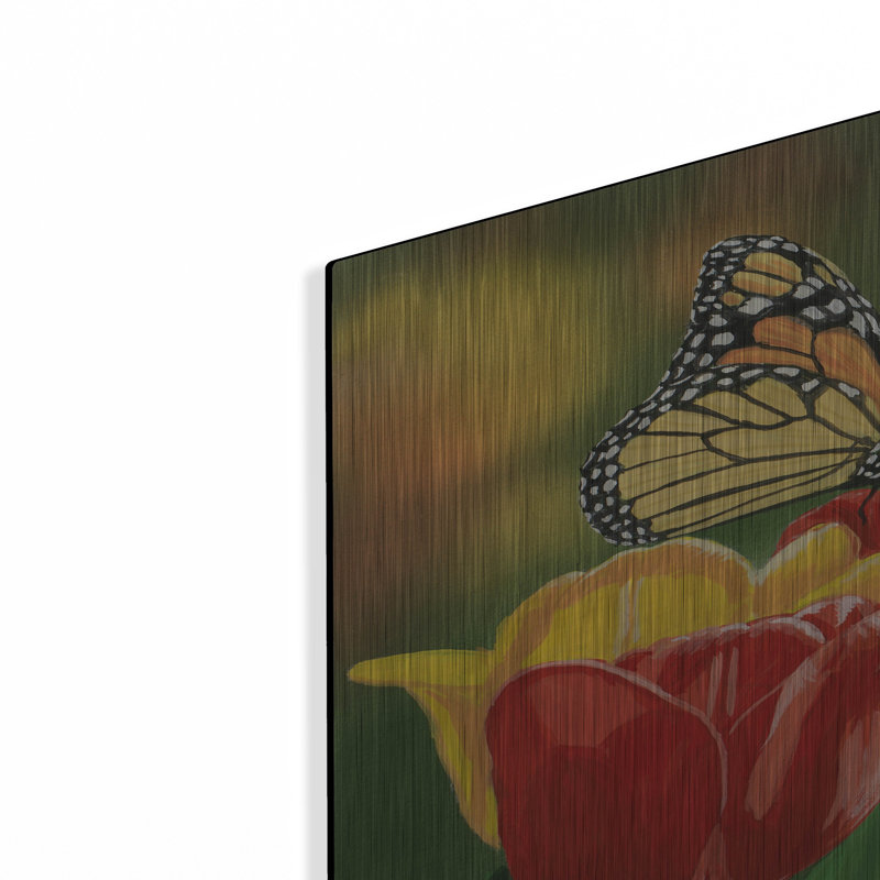 «Monarchs And Tulips» par William Vanderdasson, H 36 po x l 24 po