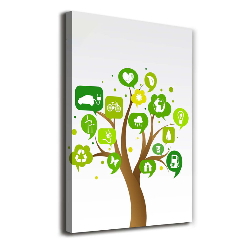 Ecological Tree - Wrapped Canvas Print