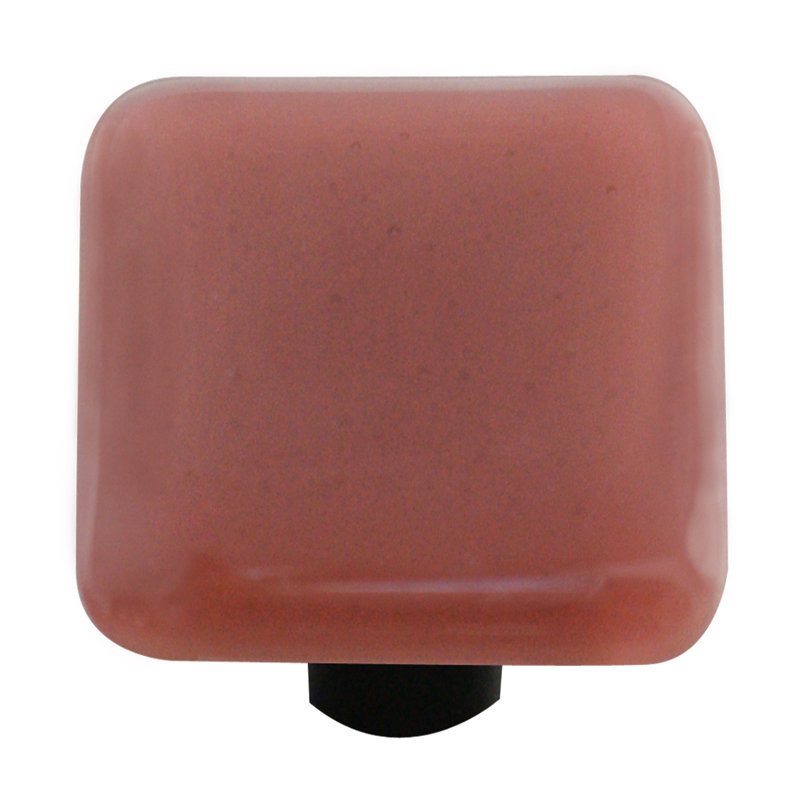 Poignée carrée de 1 1/2 po Solids, Noir, Prune pâle