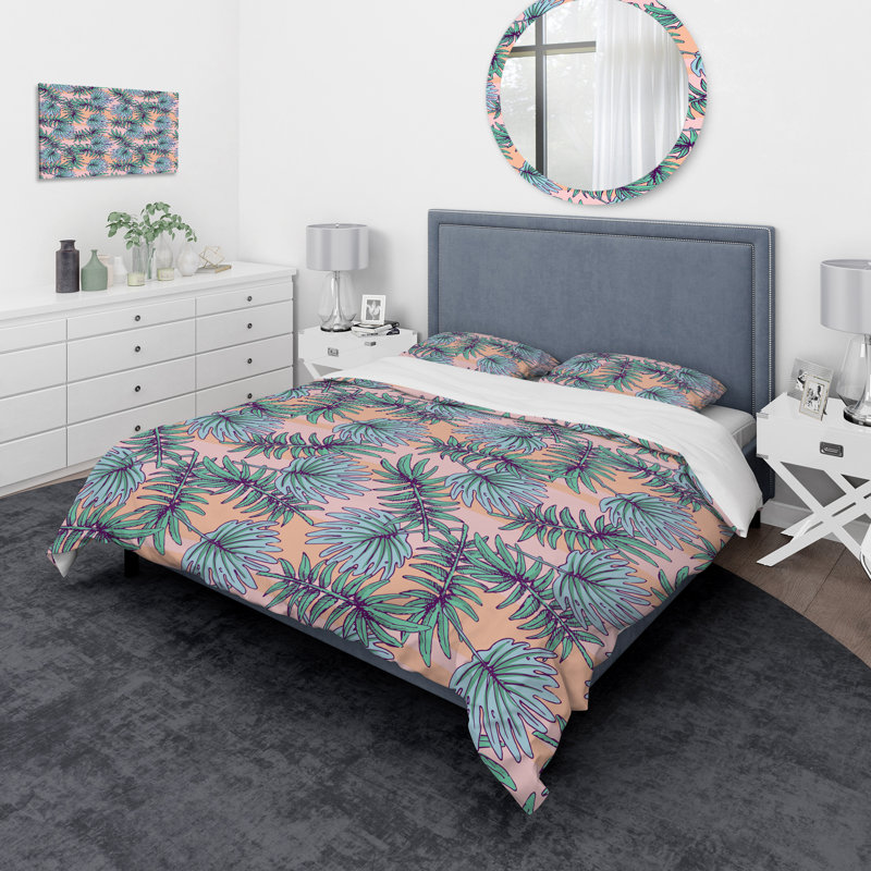 Ensemble de housse de couette tropical, Housse de couette très grand + 2 taies décoratives