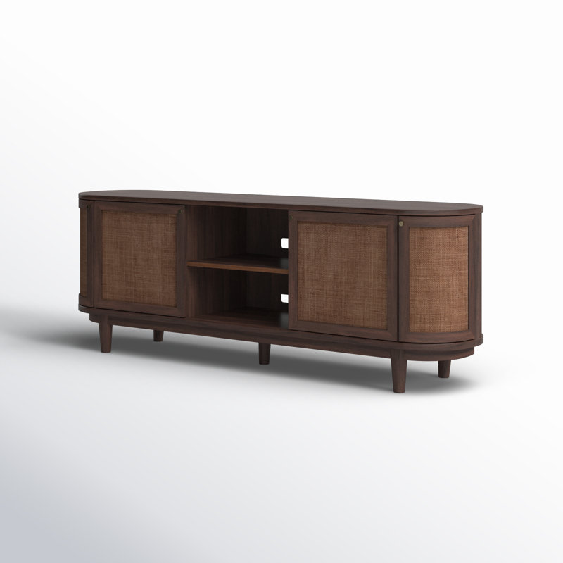 Salvatore Solid Wood TV Stand for TVs up to 88", Brown