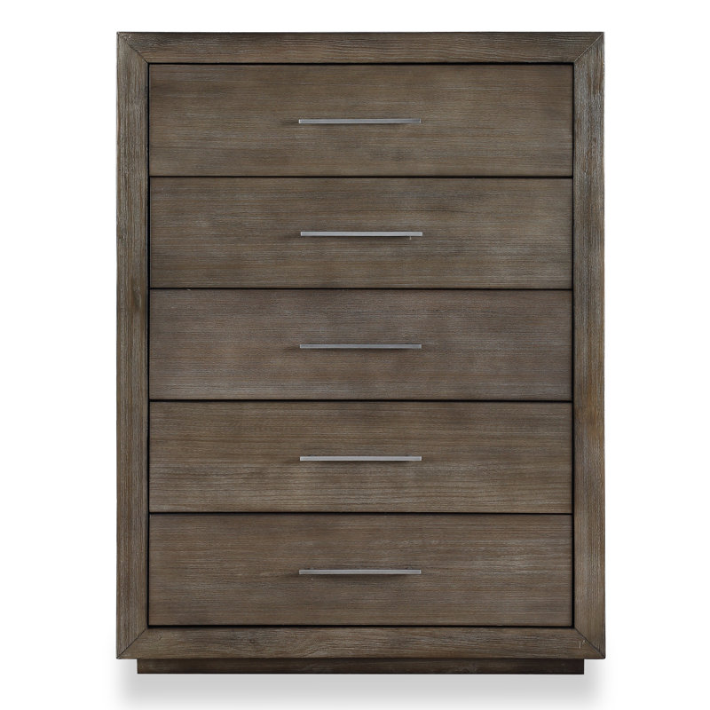 Solid Wood 101.6cm W 5 - Drawer Chest of Drawers