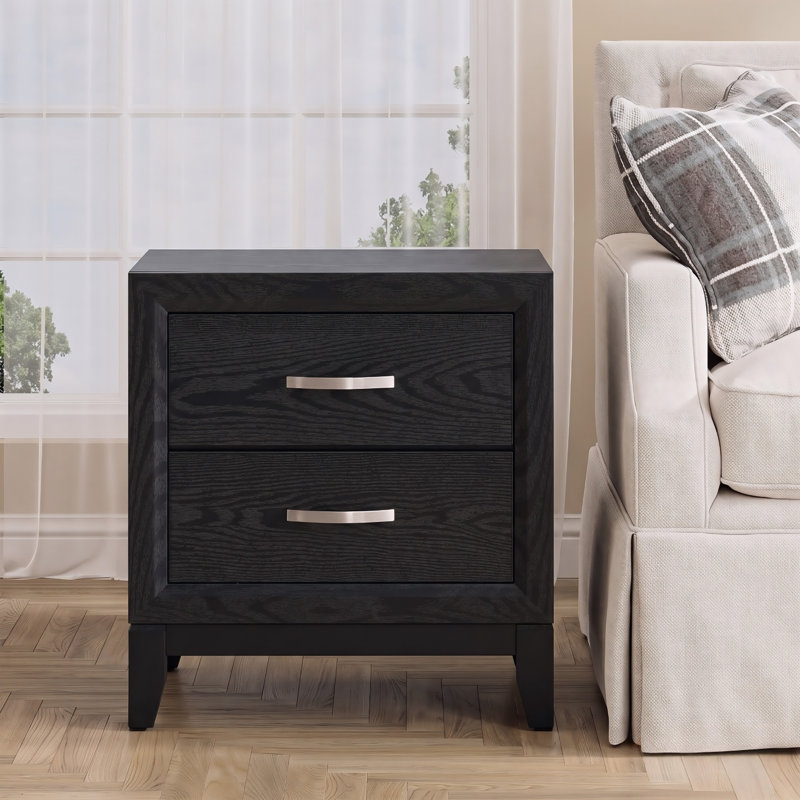 Table de chevet noire Gatton, Noir