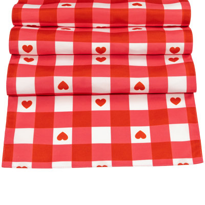 Runner Polka Dots Valentine's Day Polyester Table Runner