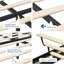 Cadre de lit, cadre de lit double rembourré avec tête de lit capitonnée en cristal, lumières DEL et tablettes de rangement, lit plateforme en métal robuste et silencieux-130203366-130203364