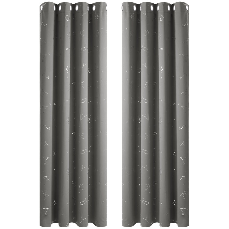 Radmilla Blackout Curtain, Light Grey, 66cm Width x 229cm Drop