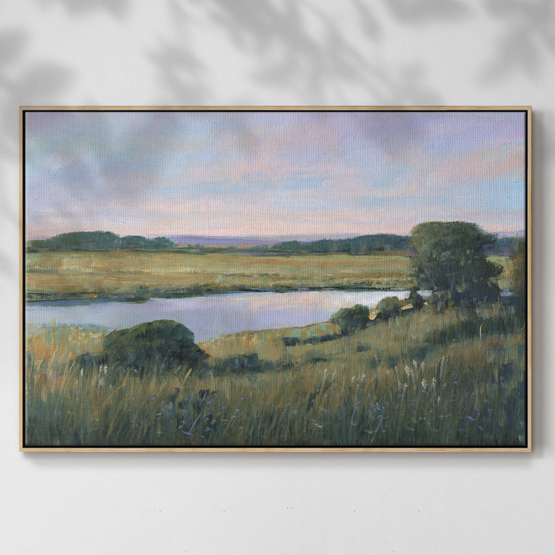 " Spring Marsh II ", Natural Wood, 27" H x 41" W x 2" D