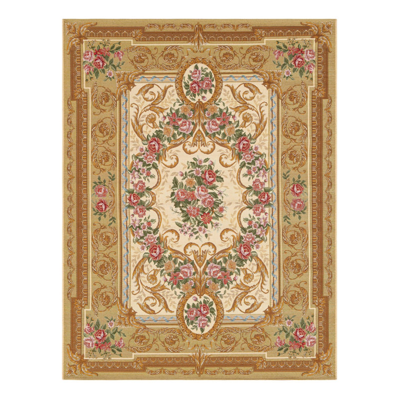 Indoor/Outdoor Traditional Area Rug, Rectangle 5'1" x 7'1"