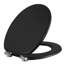 East Urban Home Premium Toilet Seat Toilet Seat With Soft Close, MDF Wood Core, Softclose Hinge, Antibacterial, Design Decor-628800684
