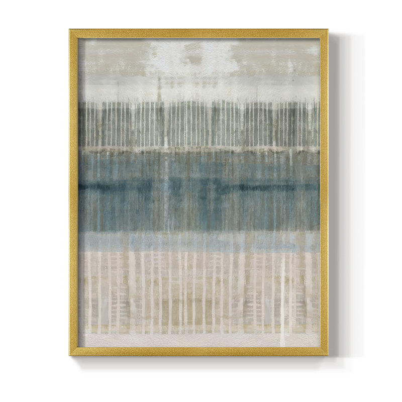 «Misty Island II», reproduction encadrée - bois massif, H 11 po x l 9 po, Doré