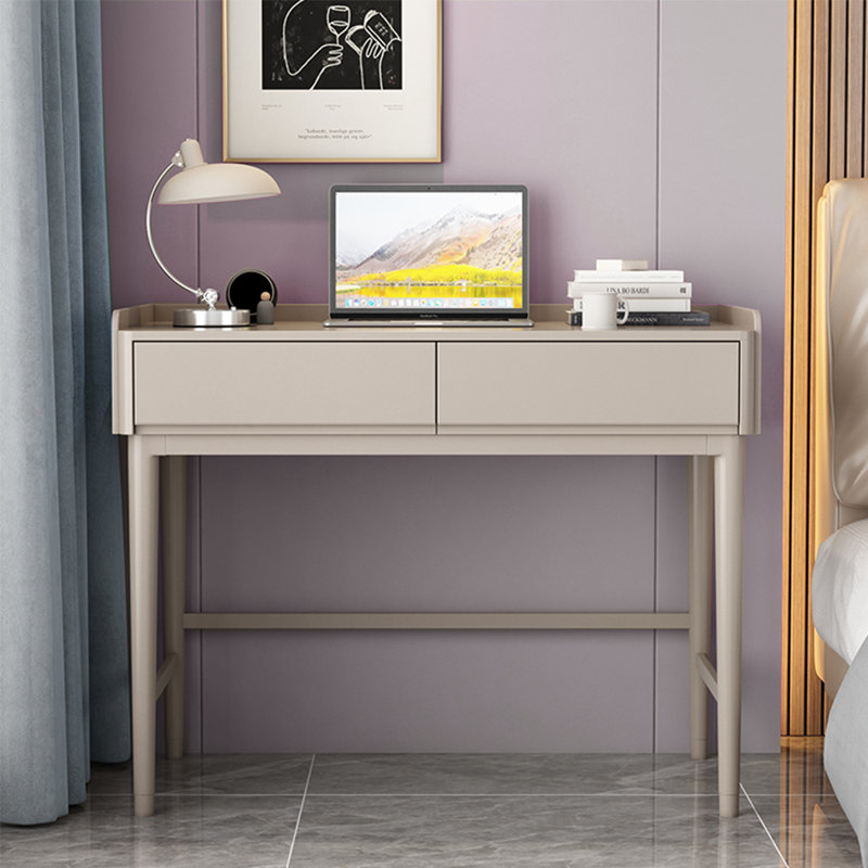 Bureau simple de style moderne et de petite taille, Beige, H 30,71 po x l 39,37 po x P 19,69 po