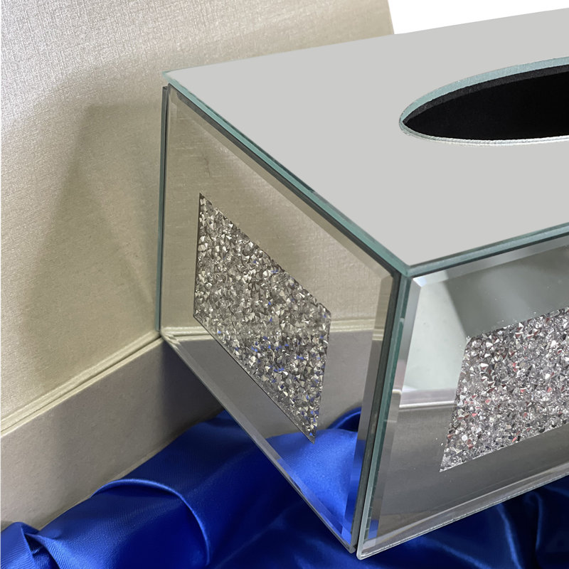 Porte-mouchoirs en miroir Ambrose, Argent