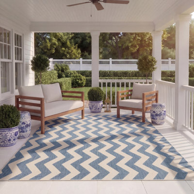 Arneshia Geometric Rust/Light Gray Indoor / Outdoor Area Indoor/Outdoor Area Rug