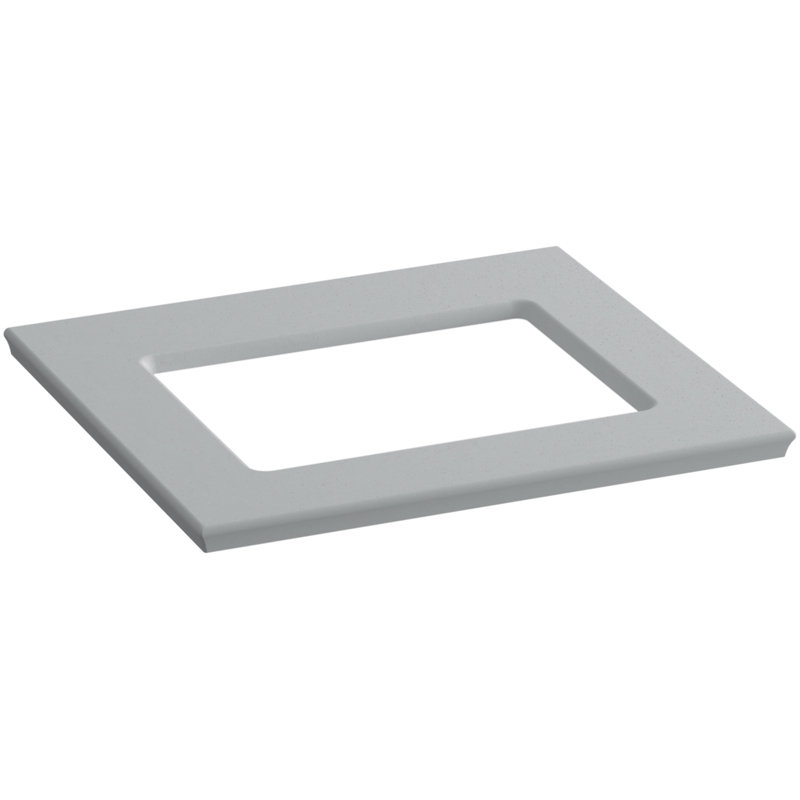 Solid/Expressions 25" Single Bathroom Vanity Top, Ice Grey Expressions