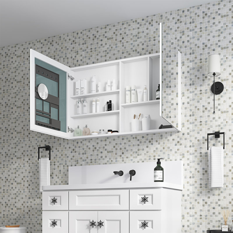 Pharmacie à miroir sans cadre l 48 po x H 30 po