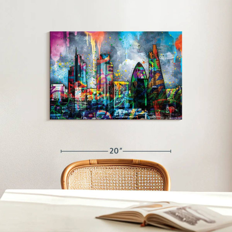 London CBD Paint Splash, H 16 po x l 24 po x P 1,25 po