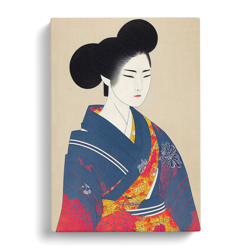 Traditional Geisha No.4 - Wrapped Canvas, 50cm H x 35cm W x 3cm D