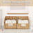 Storage Basket Wicker Baskets with Built-in Handles, 2 Pack Handwoven Rattan Bins