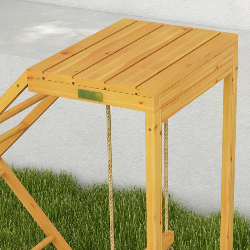 Perchoir jaune - Comprend une balançoire stable et pour jouer en jaune, encourage le mouvement avec
