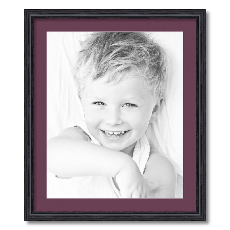 Wood Matte Picture Frame with Mat, Ruby