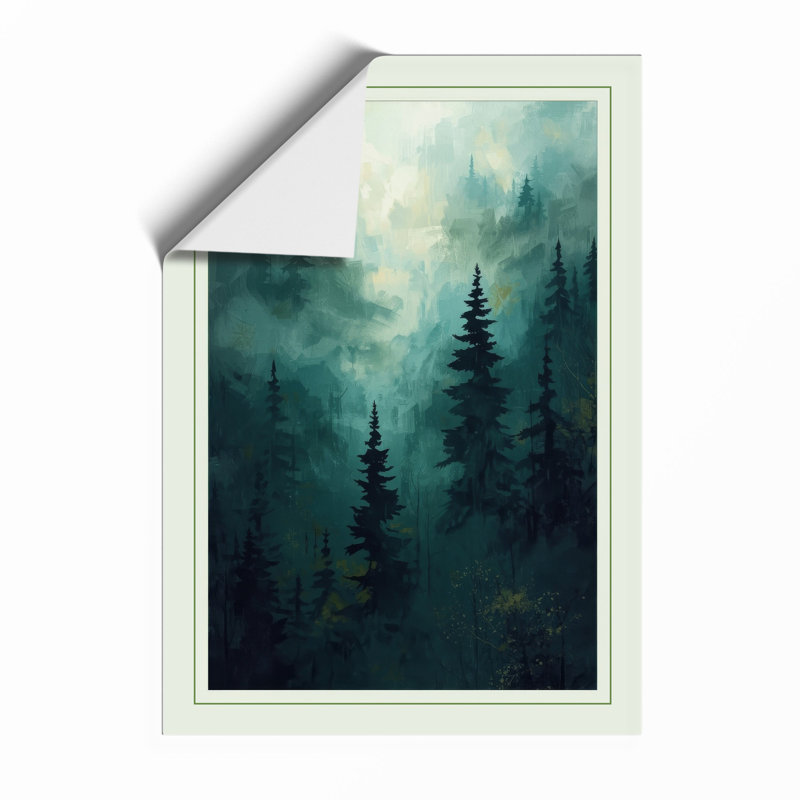 Quiet Northern Forest Scandinavian - Print, Unframed, A3 - 42.0 x 29.7 cm