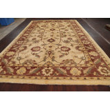 One-of-a-Kind 9' X 13'5" New Age Wool Area Rug in Beige