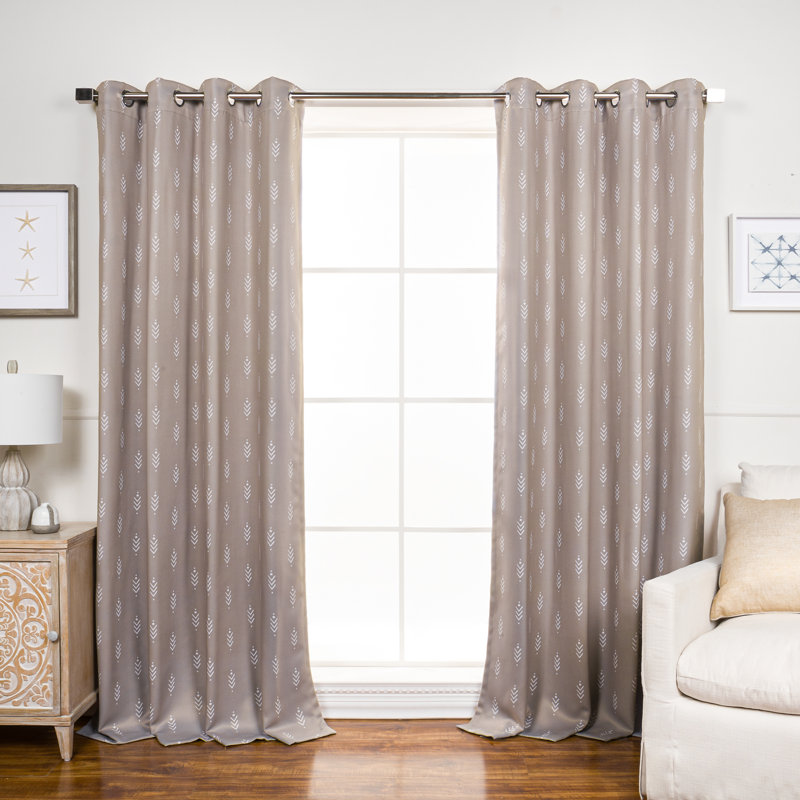 Yountville Thermal Room Darkening Curtain Panels, 52" W x 96" L, Taupe