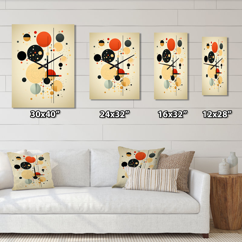 Horloge murale géométrique moderne, H 28 po x l 12 po x P 1 po