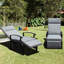 Fauteuil inclinable d'extérieur avec angle réglable de 150 degrés, coussins résistants aux éclaboussures de 6,8 po, support de 350 lb et inclinable pour table d'appoint inclinable, confortable et ergonomique