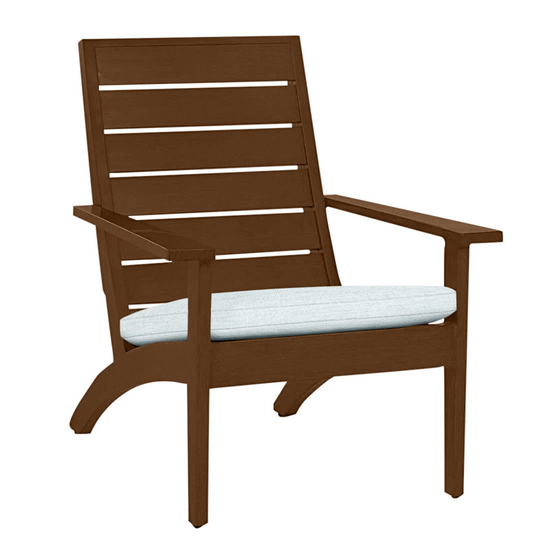 Kennebunkport Aluminum Adirondack Chair - Oak, Oak, No Welt, Paper Sky