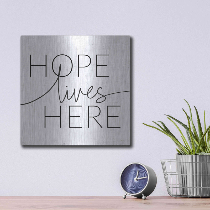 Art mural luxueux «Hope Lives Here» par Lux + Me, H 12 po x l 12 po