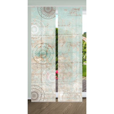 Semi Sheer Sliding Panel Pair