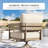 4-Piece Swivel Patio Seating Set – Outdoor Sofa, Swivel Chairs & Nesting Tables