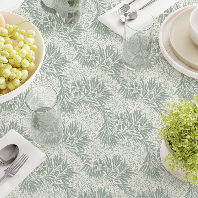 Rectangular Tablecloth, 100% Cotton, Floral 80, 84" x 52"