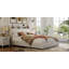 Cadre de grand lit avec tête de lit ergonomique, cadre de lit plateforme grand avec prises et chargeur, cadre de lit en métal grand avec tablette de rangement, silencieux, aucun sommier nécessaire-1250121568
