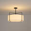 Plafonnier semi-encastré cylindrique en tissu 4 lumières