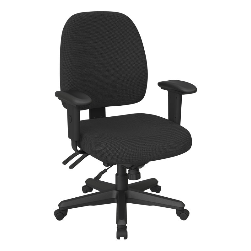 Ergonomic Polyester Blend Task Chair, Diamond - Shale