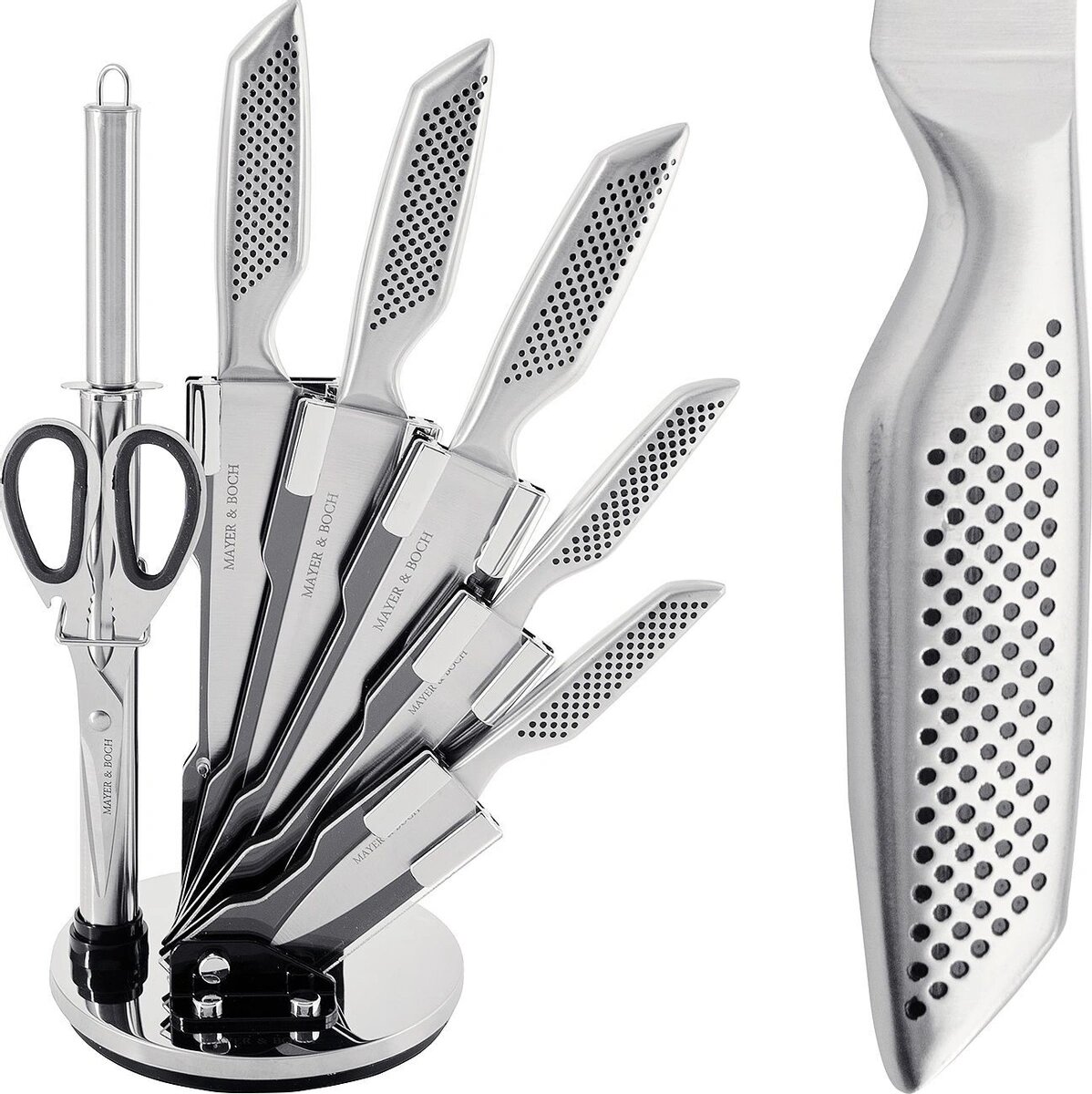 Senken Knives 8 Piece High Carbon Stainless Steel Assorted Knife Set