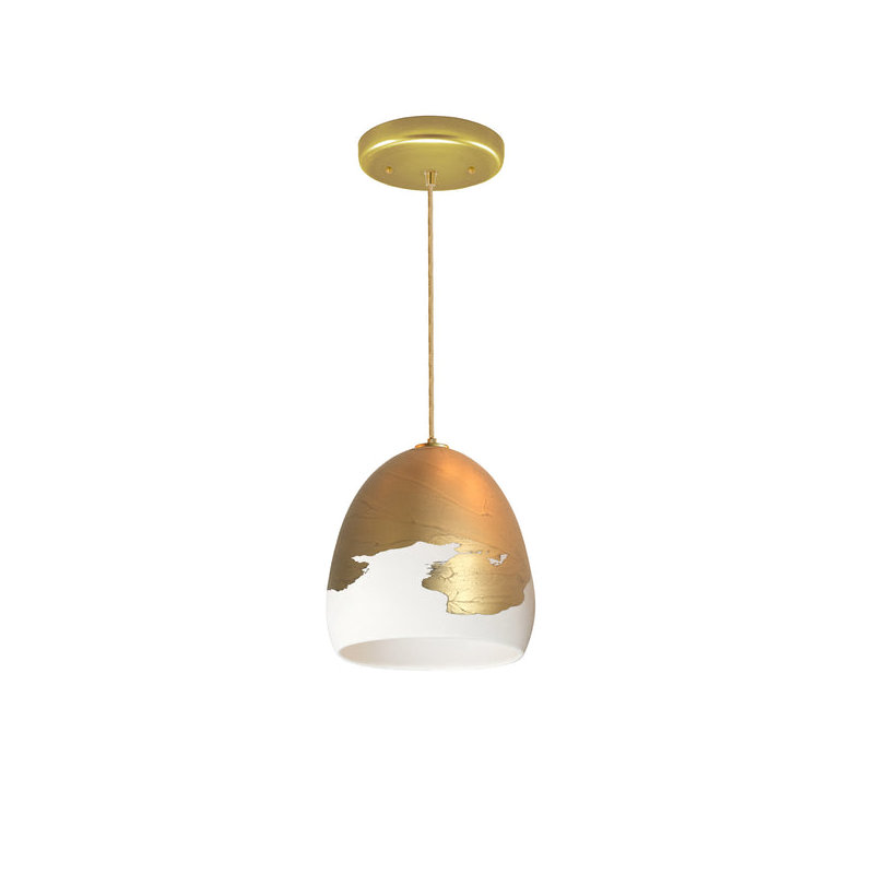 Architect 1 - Light Pendant, UL Listed for Dry Locations, LED Bulb Included, White & Brass Ombre